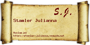 Stamler Julianna névjegykártya